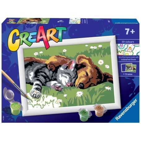Ravensburger Creart Cane e Gatto Dolce Sonno Gioco Creativo 289301 7a+