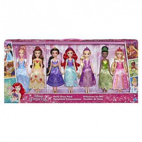 Disney Princess Pack 7 Bambole Party Dress 30 cm E5572EU5 Hasbro 3a+