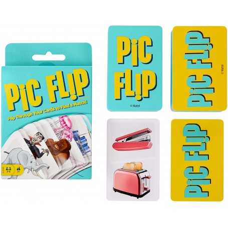 Mattel Pic Flip 110 Carte da Gioco da Abbinare Fra Loro Giocattolo per  Bambini 7+