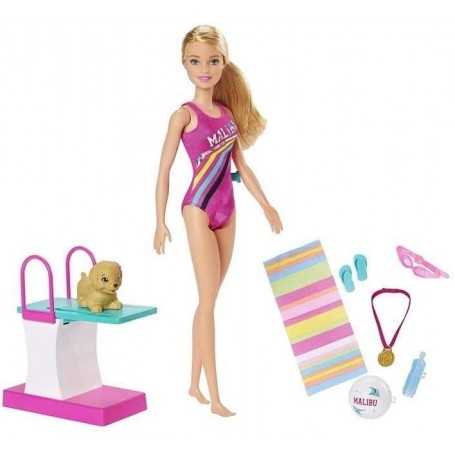 Barbie Nuotatrice con Accessori GHK23 Mattel 3 Anni+