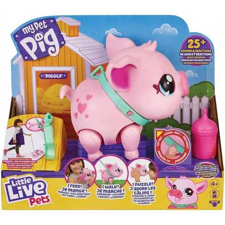 Maialino Piggly Gioco My Pet Pig Little Live Pets Interattivo Cammina, Balla, Mangia LPW00000 Giochi Preziosi 5a+