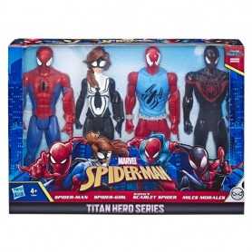 Spiderman Personaggi Titan Hero Series Pack 4 Personaggi 4a+ Hasbro E5864