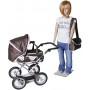 Carrozzina Passeggino per Bambole Giocattolo Ruby Brown Flowers 63171 4 anni+ Knorr Toys