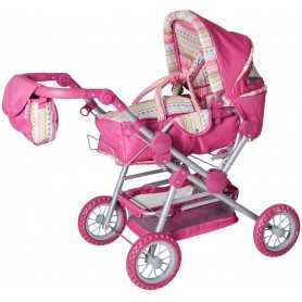 Carrozzina Passeggino per Bambole Giocattolo Twingo S Pink Stripes 10838 6 anni+ Knorr Toys