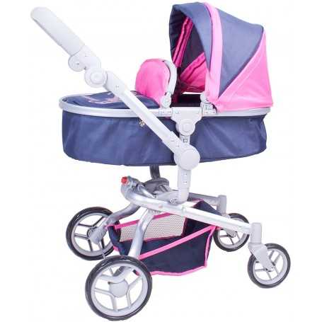 Carrozzina Passeggino per Bambole Giocattolo Boonk Diadema Blue Pink 90925 4 anni+ Knorr Toys