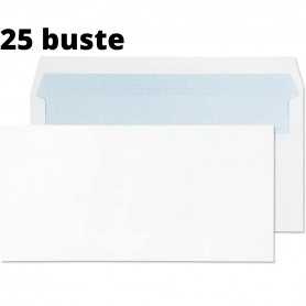 Buste Lettere Bianche 25 Buste 11x23 cm con Chiusura Autoadesiva per Raccomandate e Lettere 548