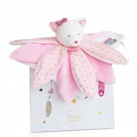 Doudou et Compagnie Doudou Gatto Rosa Petali Acchiappasogni con Scatola Regalo DC3550 0m+