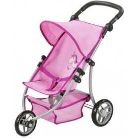 Passeggino per Bambole 3 Ruote Giocattolo Lio Unicorno Rosa 16574 3 anni+ Knorr Toys