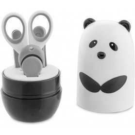 Chicco Set Manicure Panda per Bambini Composto da Forbicine, Tagliaunghie, Pinzetta e Lima 107310 0m+