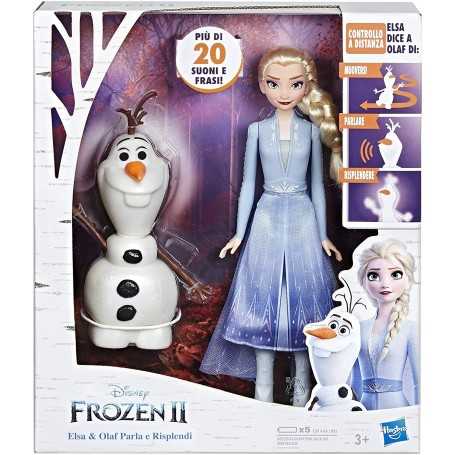 Frozen 2 Elsa e Olaf Parla e Risplendi E5508103 Hasbro 3 anni+