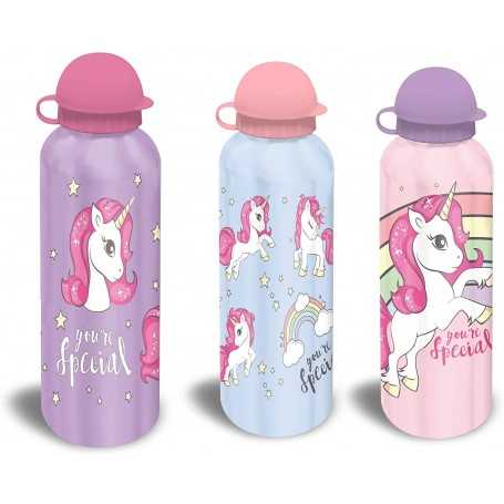 Borraccia Unicorno Alluminio per Bambina 500ml KL10773 Kids
