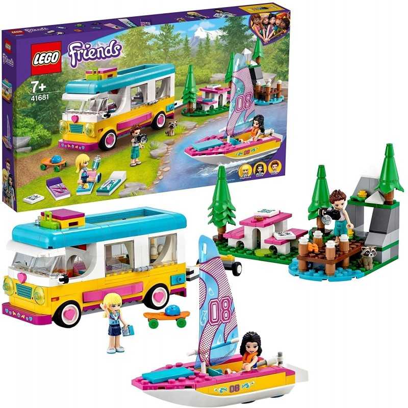 Lego Friends 41681 Camper Van nel Bosco con Barca a Vela 7 Anni+