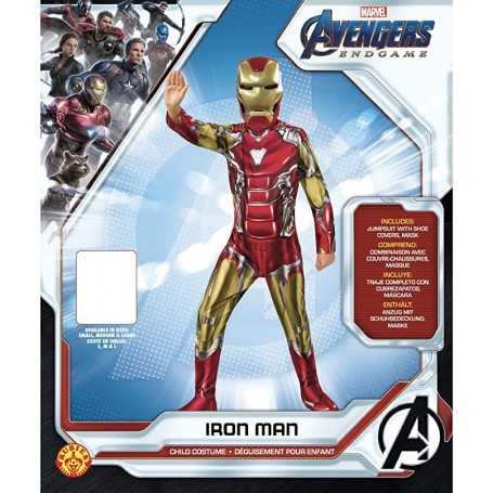 Costume Iron Man Bambino 3-4 anni Taglia S Originale Avengers Endgame  Marvel 700649 Rubie's
