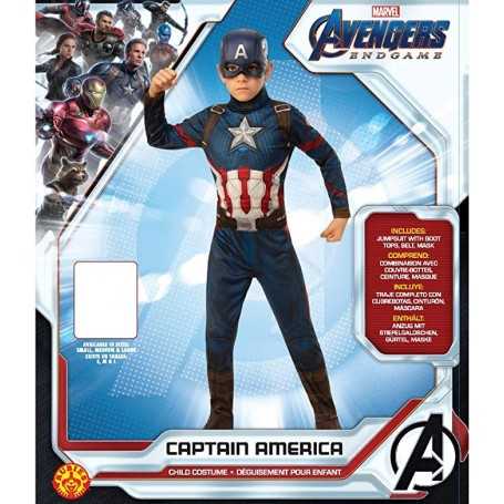 Costume Capitan America Bambino 8 10 anni Taglia L Originale