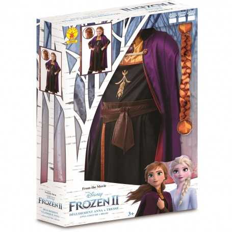 Costume Anna Frozen 2 con Treccia 5-6 anni 155127 Rubie's