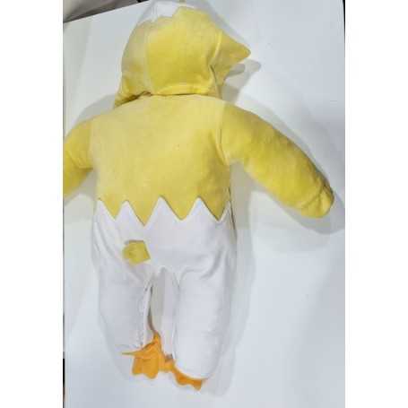 Costume Carnevale Neonato 3-6 Mesi Papero Tutina in Ciniglia