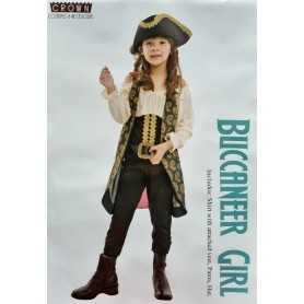 Costume Carnevale Pirata Bambina 5-6 Anni Piratessa Buccaneer Girl con Accessori 27733 DG