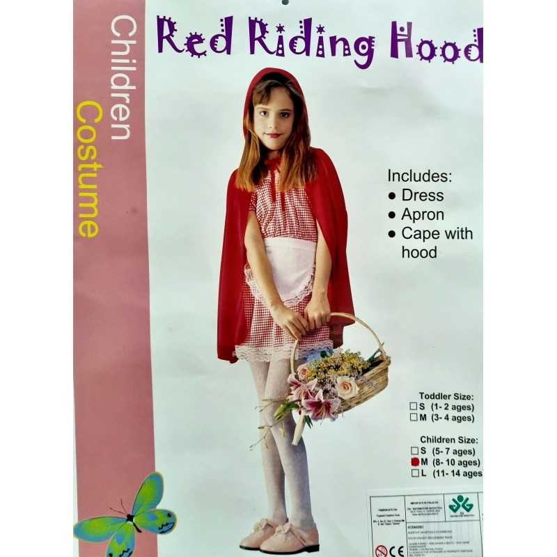 Costume Cappuccetto Rosso Bambina 8 Anni 27236 DG Crown