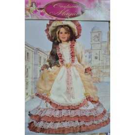 Costume Dama Bambina Romantica Lady 5 anni con Cappello 57153 Fiori