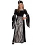 Costume Principessa Nero Silver Bambina 6 anni con Corona in Stoffa 07237