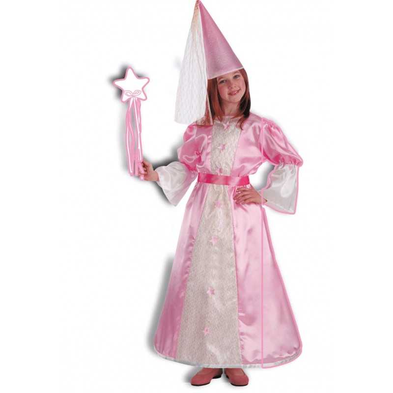 Costume Fata Rosa Bambina 5 anni con Cappello e Cerchio 65651 Carnival