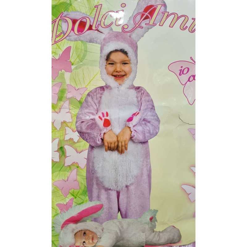 Costume Coniglio Bambina 4 Anni con Cappuccio 14340 Ciao
