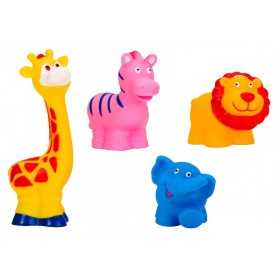 Giochi Bagnetto Neonato Animali Giunglaa 4 pezzi Gommolosi 05454 Vitamina G Globo