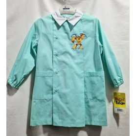Grembiule Asilo Bambino 4 anni 104 cm tg.55 Verde Tinta Unita Robot Eroe 35GR1071 Dieci e Lode by Siggi