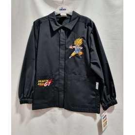 Grembiule Scuola Dragon Ball 6 Anni Siggi Nero con Cerniera Zip Bambino tg. 65 116 cm 50cs0493