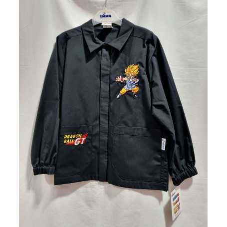Grembiule Scuola Dragon Ball 6 Anni Siggi Nero con Cerniera Zip Bambino tg. 65 116 cm 50cs0493