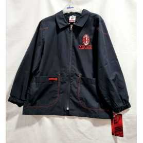 Grembiule Scuola Elementare Siggi Milan Calcio Bambino Nero con Cerniera Zip 6 Anni tg. 65 116 cm Ufficiale Milan