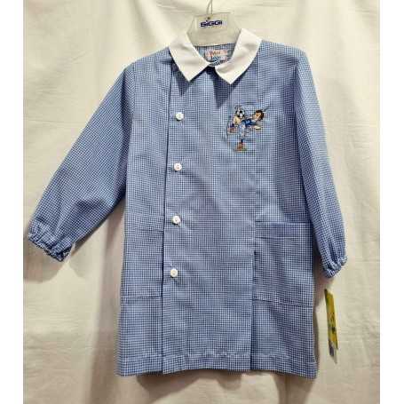 Grembiule Asilo Bambino 4 anni 104 cm tg.55 Azzurro Quadretti 10GR2461 Calciatore Dieci e Lode by Siggi