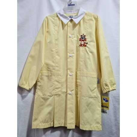 Grembiule Asilo Siggi Bambino 7 anni 122 cm tg.70 Giallo Quadretti 33GR2852 Tigre