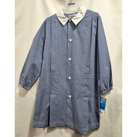 Grembiule Asilo Siggi Bambino 7 anni 122 cm tg.70 Blu Quadretti 37GR1962 Siggi
