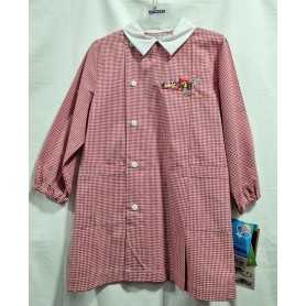 Grembiule Asilo Siggi Bambino 5 anni 110 cm tg.60 Rosso Quadretti 33GR2267 Formula 1 Siggi
