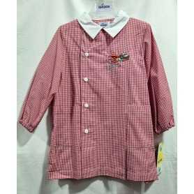 Grembiule Asilo Siggi Bambino 5 anni 110 cm tg.60 Rosso Quadretti 33GR2404 Supereroe Siggi