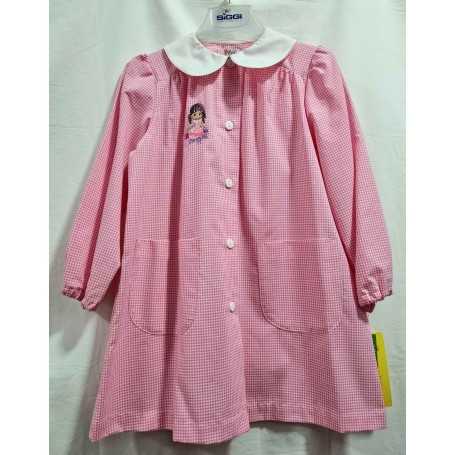 Grembiule Asilo Bambina 4 anni 104 cm tg.55 Rosa Quadretti 35GR2498 Shopping Dieci e Lode by Siggi