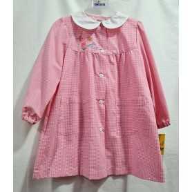 Grembiule Asilo Bambina 4 anni 104 cm tg.55 Rosa Quadretti 35GR2729 Fiorellini Dieci e Lode by Siggi