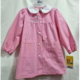 Grembiule Asilo Bambina 4 anni 104 cm tg.55 Rosa Quadretti 1670298 Cuore Dieci e Lode by Siggi