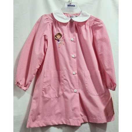 Grembiule Asilo Bambina 4 anni 104 cm tg.55 Rosa Quadretti 35GR2732 Ballerina Dieci e Lode by Siggi