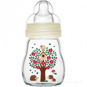 Mam Biberon Vetro 170 ml 0 mesi+ Beige Feel Good Silicone Tettarella 1