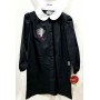 Grembiule Scuola Nero Bambina 11 Anni 146 cm tg.90 con Colletto Bianco Musica 33GR2868 Siggi