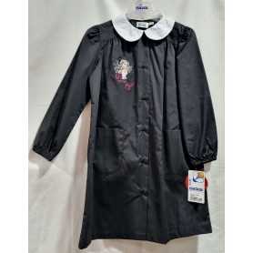 Grembiule Scuola Nero Bambina 8 Anni 128 cm tg.75 con Colletto Bianco Musica 33GR2868 Siggi