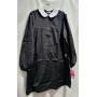 Grembiule Scuola 14 Anni Bambina Siggi Nero con Bottoni e Colletto Bianco  tg.105 164 cm Senza Ricamo 37GR1968