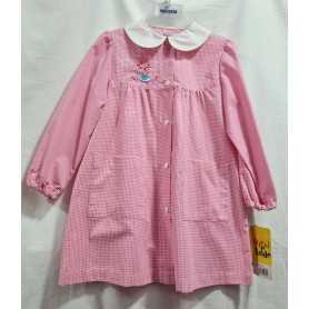 Grembiule Asilo Bambina 4 anni 104 cm tg.55 Rosa Quadretti 35GR2495 Coniglietto Dieci e Lode by Siggi
