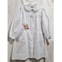 Grembiule Bianco Scuola Elementare Bambina 7 Anni 122 cm tg.70 Smile MN522 Mariano