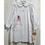 Grembiule Bianco Scuola Elementare Bambina 7 Anni 122 cm tg.70 Fashion Girl MN521 Mariano