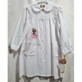 Grembiule Bianco Scuola Elementare Bambina 7 Anni 122 cm tg.70 Fashion Girl MN521 Mariano