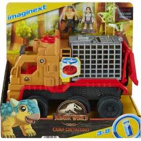 Imaginext Jurassic World Campo Avventura Camion Trasportatore di Dinosauri HCH97 Fisher Price 3 Anni+