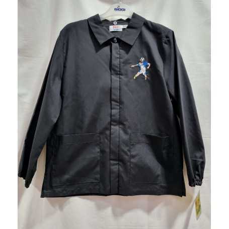 Grembiule Scuola Elementare Siggi 10 Anni Bambino Nero con Cerniera Zip tg. 85 140 cm Calcio Dieci e Lode by Siggi 1732664
